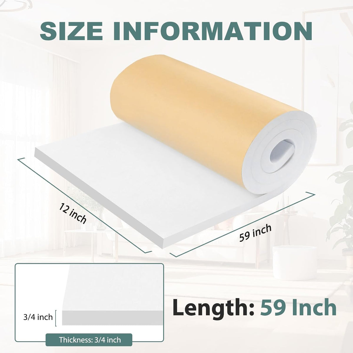 Neoprene Foam Padding with Adhesive Closed Cell Foam, White