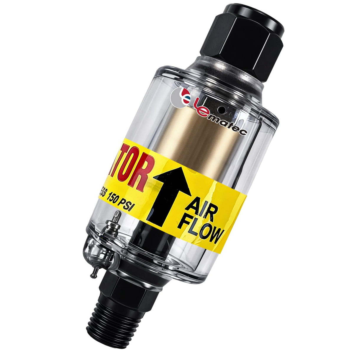 LE LEMATEC Inline Air Dryer & Water Separator for Compressor, 1/4" NPT