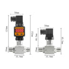 Differential Pressure Transmitter Integrated Digital Display Differential Pressure Sensor High Precision 4-20mA RS485 Measuremen(4-20mA-LED,1.0MPa)