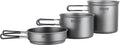 Titanium Stackable Camping Cooking Pot Mess Kit Set
