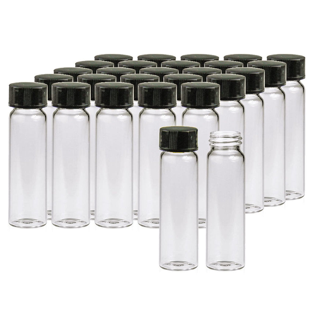 8ML Small Clear Glass Vials with Screw Caps, 20 PCS
