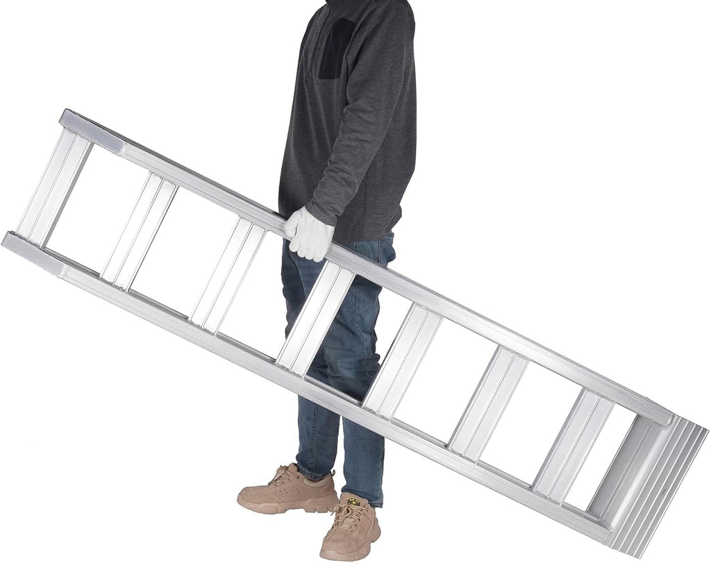 Aluminum Ramps, 8810 lbs, Heavy-Duty Ramps with Top Hook Attaching End, Universal Loading Ramp for Motorcycle