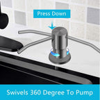Soap Dispenser for Kitchen Sink, in Sink Soap Dispenser Pump, 47" Silicone Extension Tube Connect to The Soap Bottle