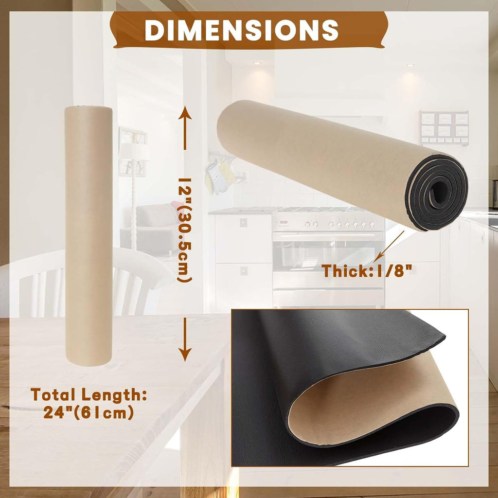 Adhesive Neoprene Foam Sheet, 1/8" x 12" x 24", Soundproof Gaskets
