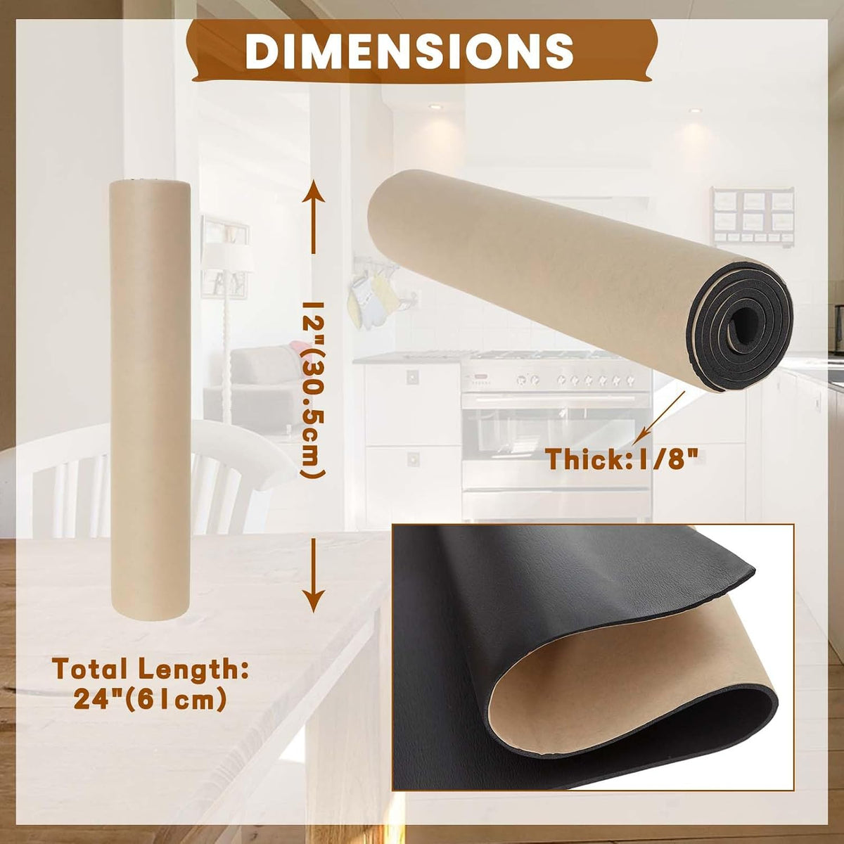Adhesive Neoprene Foam Sheet, 1/8" x 12" x 24", Soundproof Gaskets