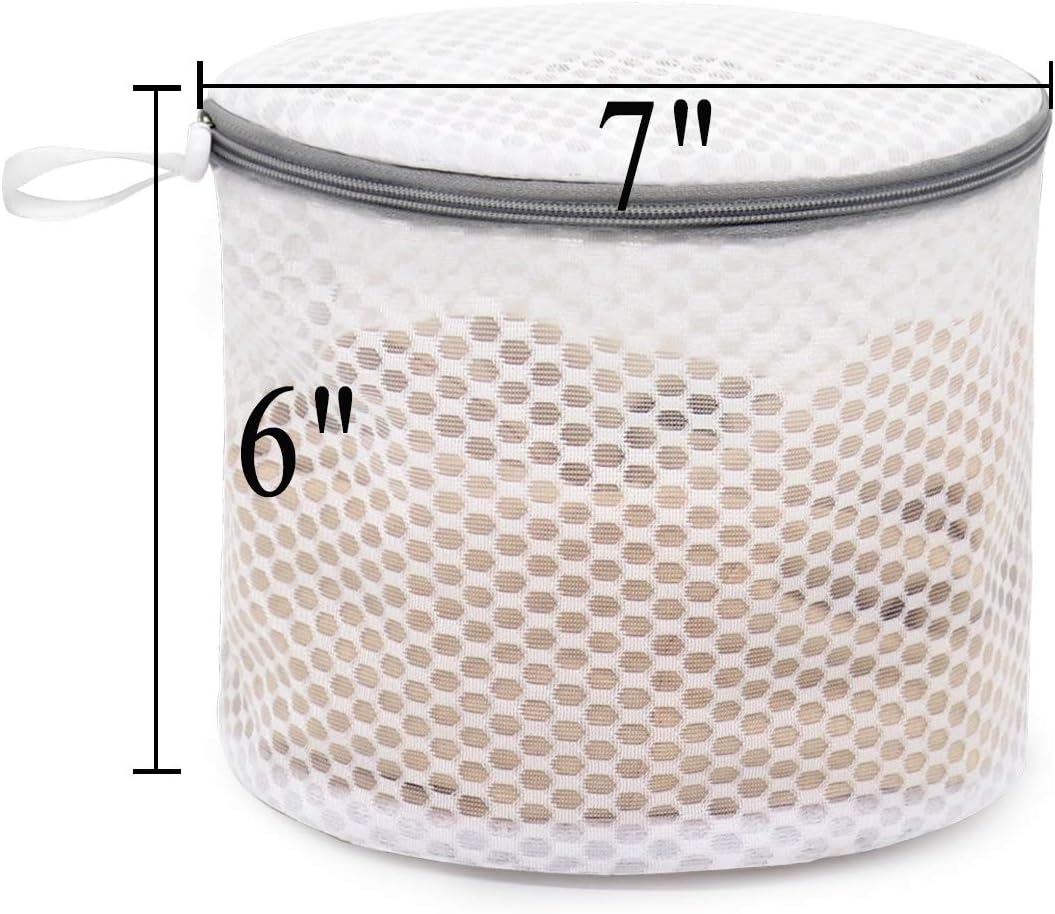 3Pcs Bra Wash Bags, Honeycomb Mesh Laundry Bags for Delicates | Lingerie, Intimates and Underwear 7 x 7 x 6 Inches