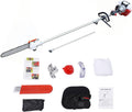 Gas Powered Pole Saw 42.7CC 2-Cycle Powerful Tree Trimmer Reach to 16ft Cordless Pruning Saw Long Extension Garden