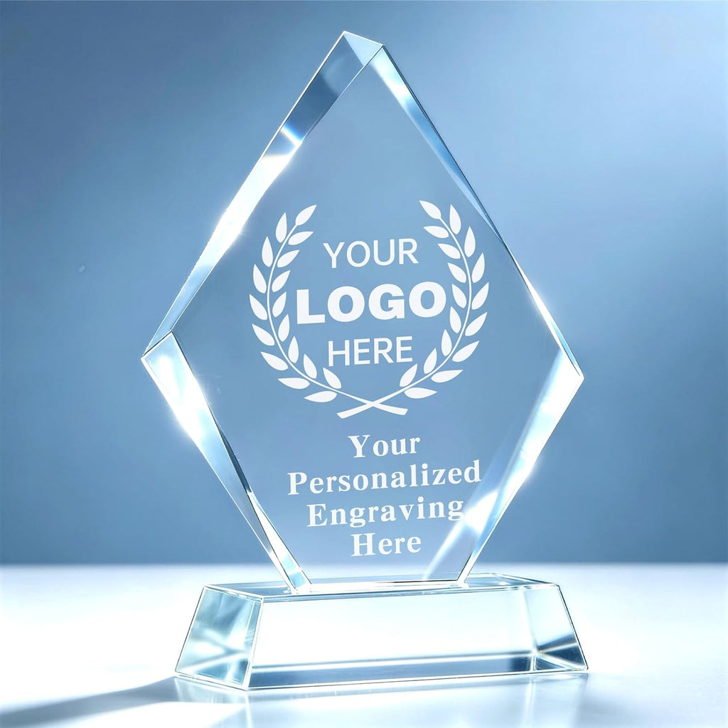 Personalized Crystal Trophy Award - Plaques Personalized Engraved - Coworker Employee Appreciation Gift, Anniversary