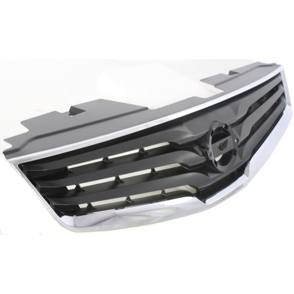 Garage-Pro Grille Compatible with 2010-2012 Nissan Sentra Chrome Shell/Painted Dark Gray Insert Base/S/SL Models