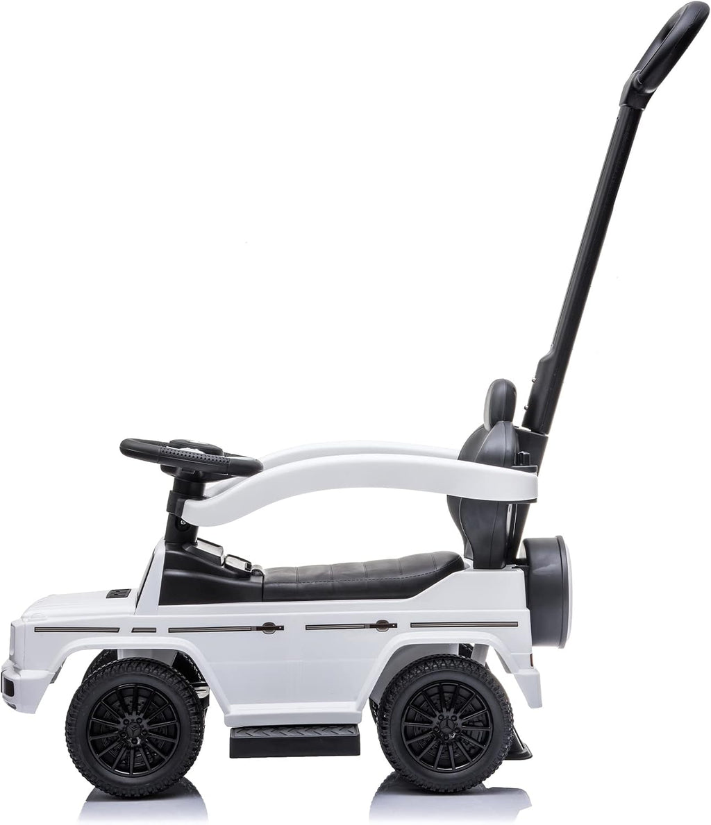 Kids Outdoor Stroller Mercedes G-Wagon for Toddlers 1 to 3 Years Old with Music, Horn Sounds, and Handle, White |