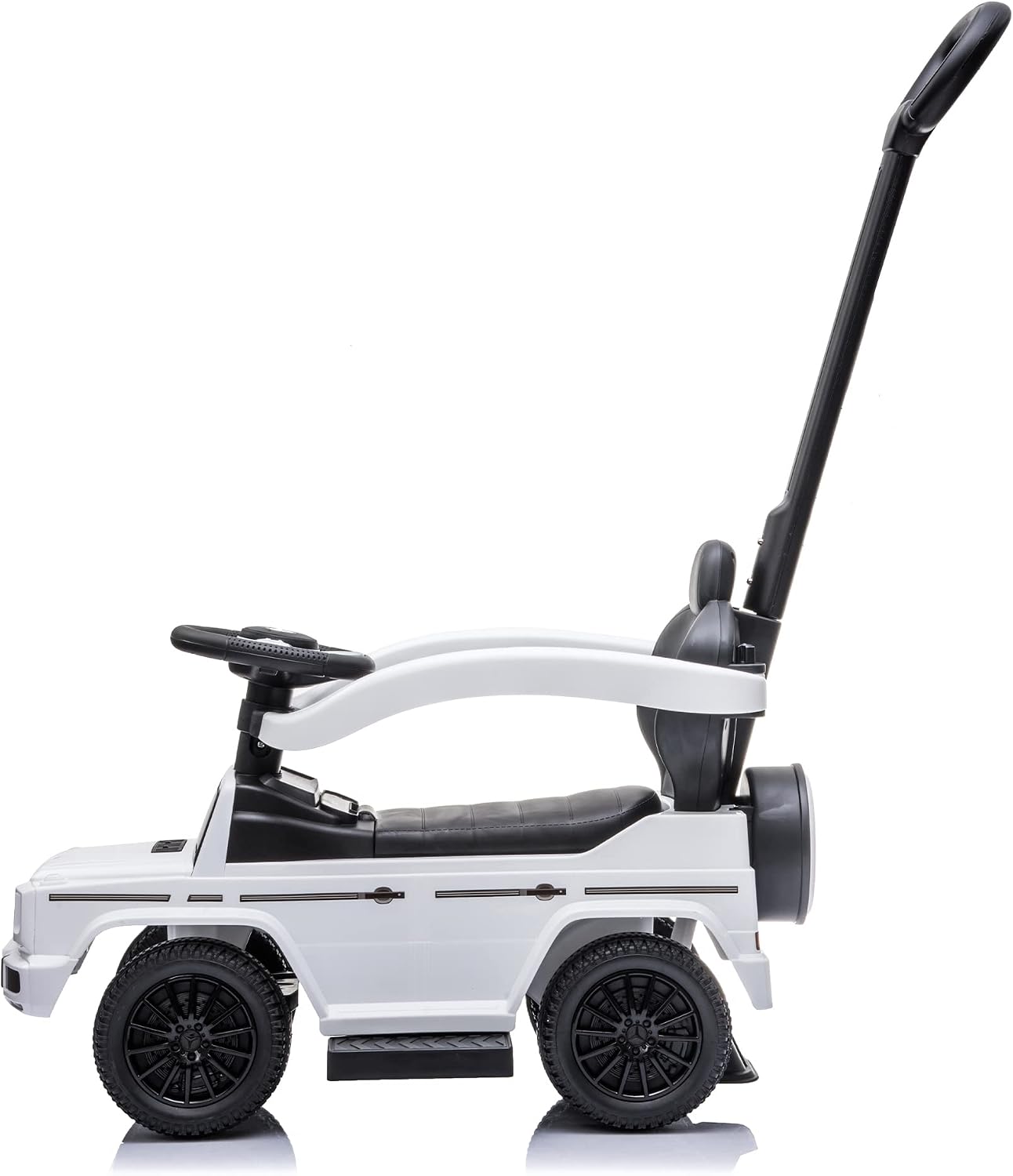 Kids Outdoor Stroller Mercedes G-Wagon for Toddlers 1 to 3 Years Old with Music, Horn Sounds, and Handle, White |