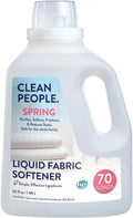 Liquid Fabric Softener - Softens & Removes Static Cling - Vegan (50 Fl Oz, Spring)