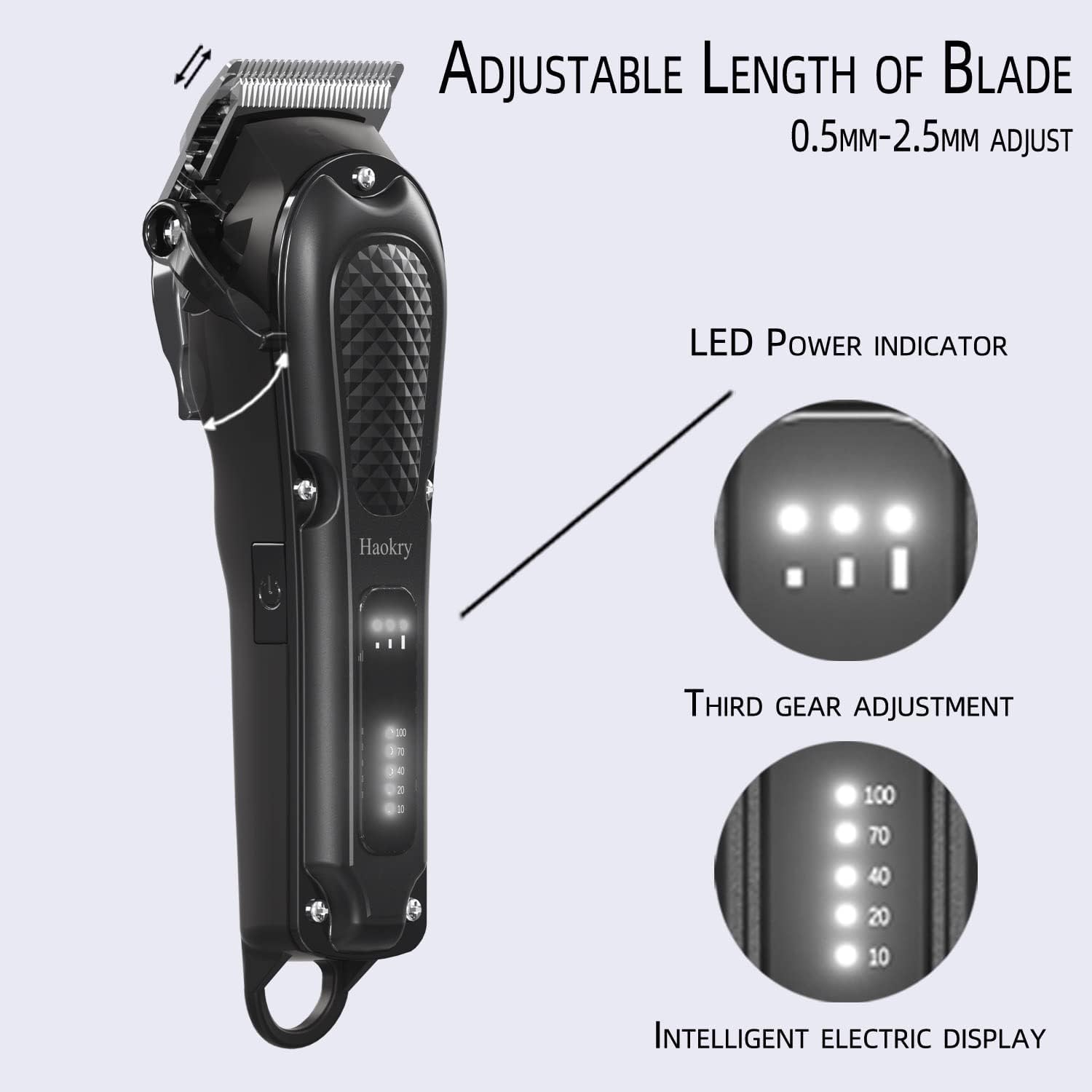 Hair Clippers for Men Barber Clippers for Hair Cutting&Grooming | Professional Cordless&Corded Rechargeable Beard