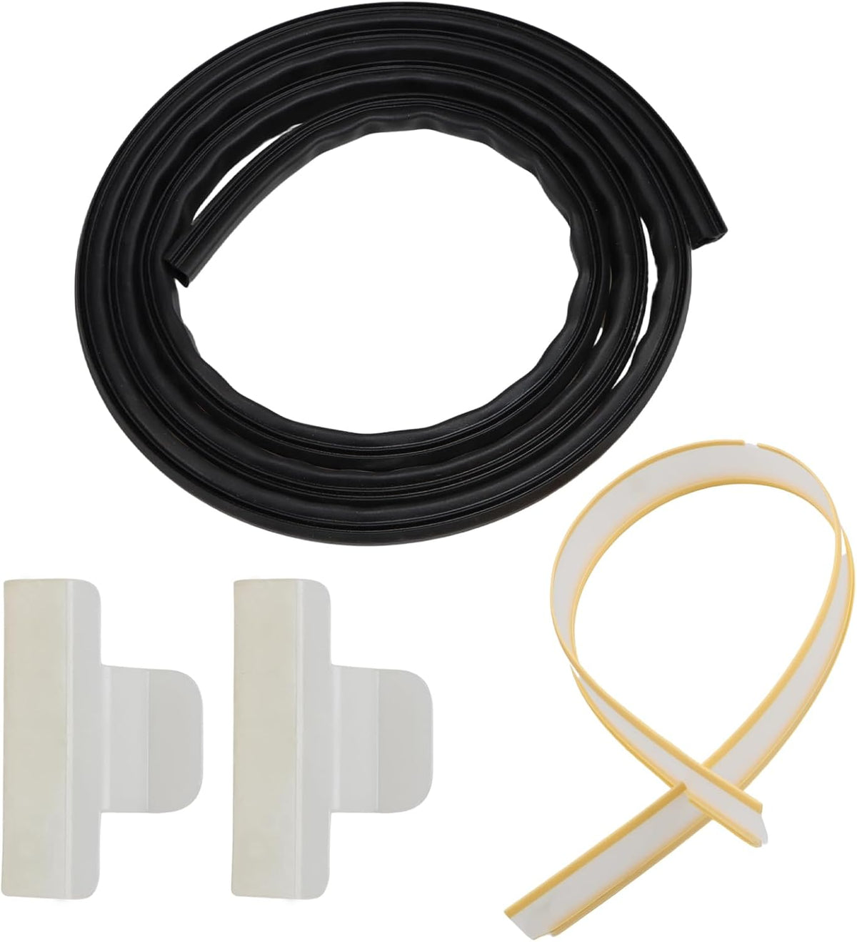 Dishwasher Door Seal (Tub Gasket) & Bottom Door Gasket & Splash Shield Kit Compatible with Frigidaire Gallery Kenmore Replace #: 809006501 154827601 154701001