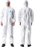 Andes Hazmat Suit, Heavy Duty Full Body Disposable Paint Suit, Coverall with Hood, Elastic Wrists and Ankles
