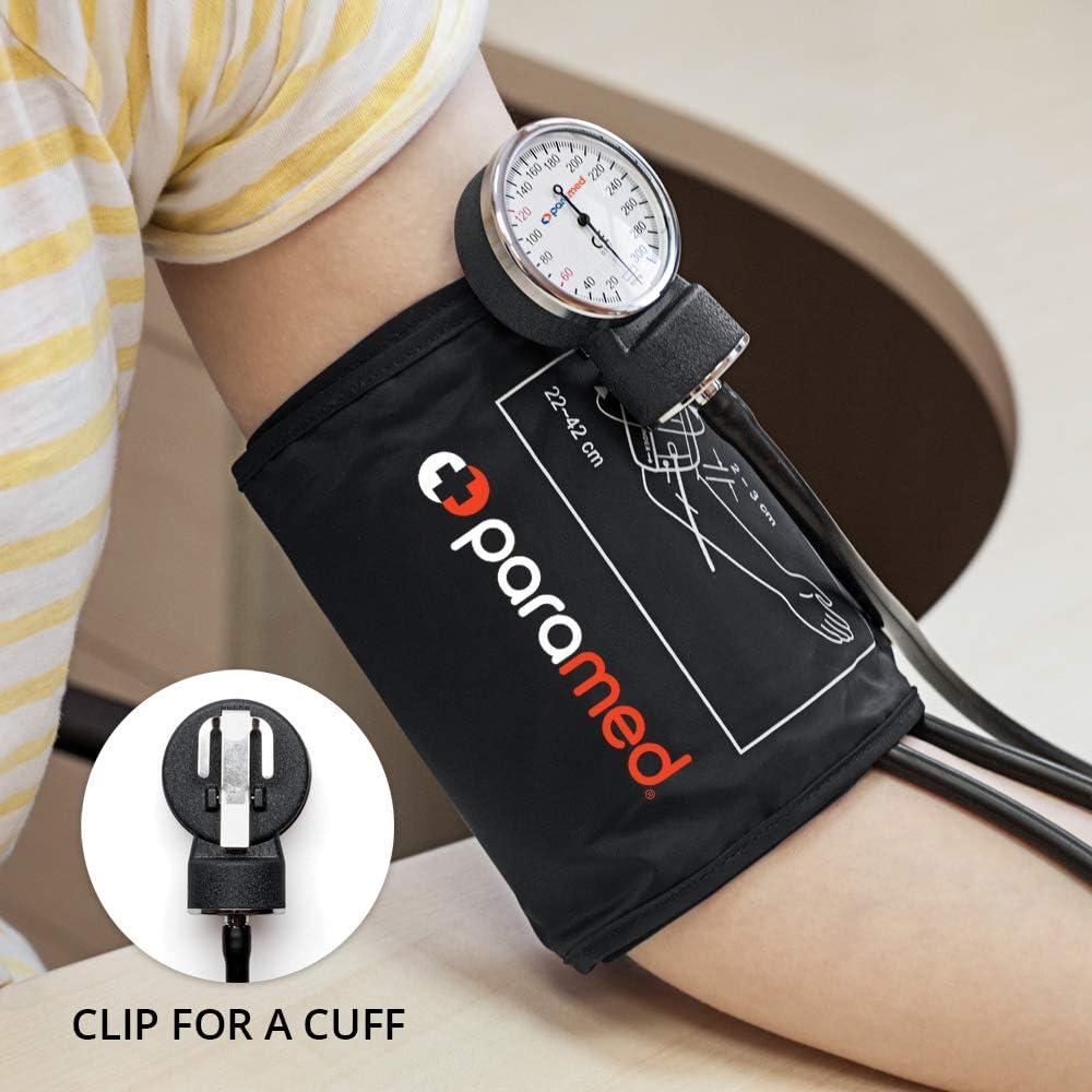 Aneroid Sphygmomanometer with Stethoscope – Manual Blood Pressure Cuff with Universal Cuff 8.7-16.5" and D-Ring –