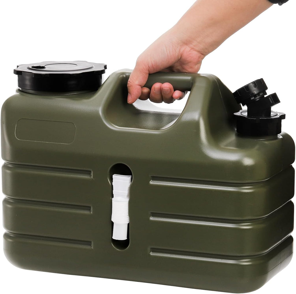 Water Container with Spigot, 3 Gallon Camping Water Storage Container, BPA Free Portable Thick Water Dispenser Tank