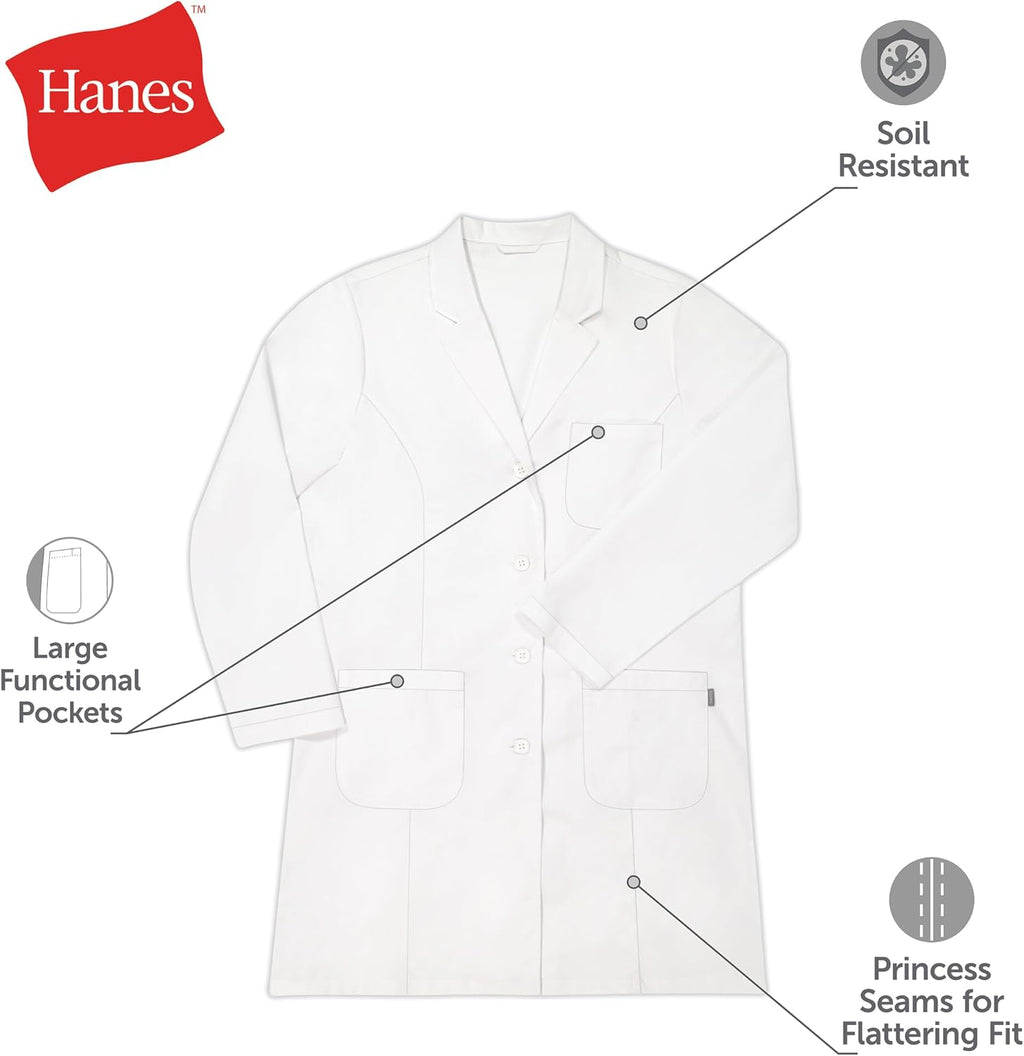 Women's Scrubs Lab Coat, Healthcare Lab Coat, Scrubs Jacket With Pockets, Soil & Water Resistant