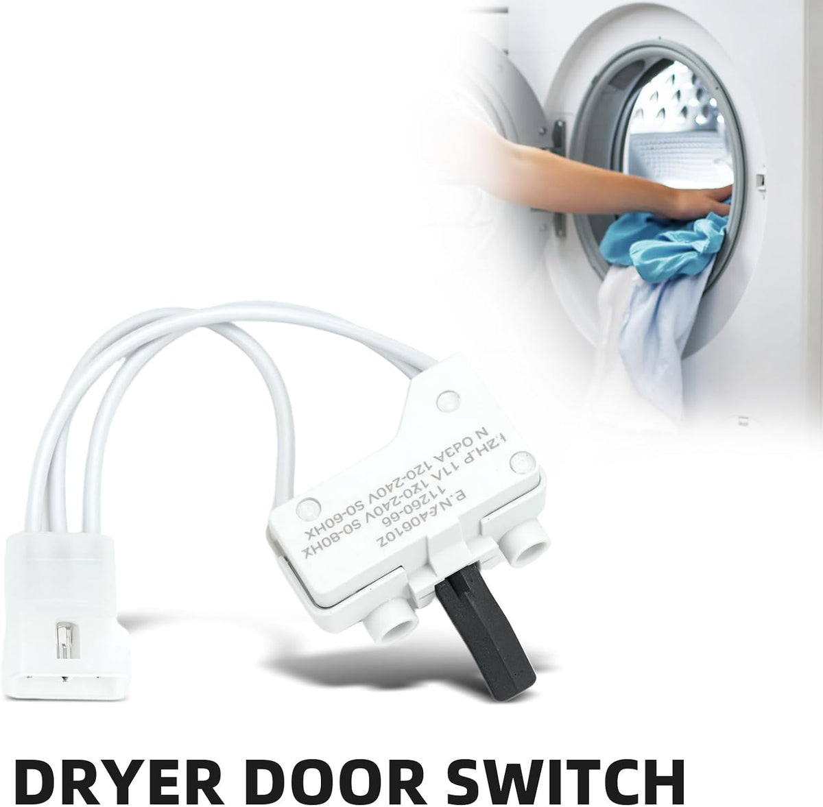 Dryer Door Switch Compatible for Whirlpool LGR7648KQ0 LGT7646EZ1