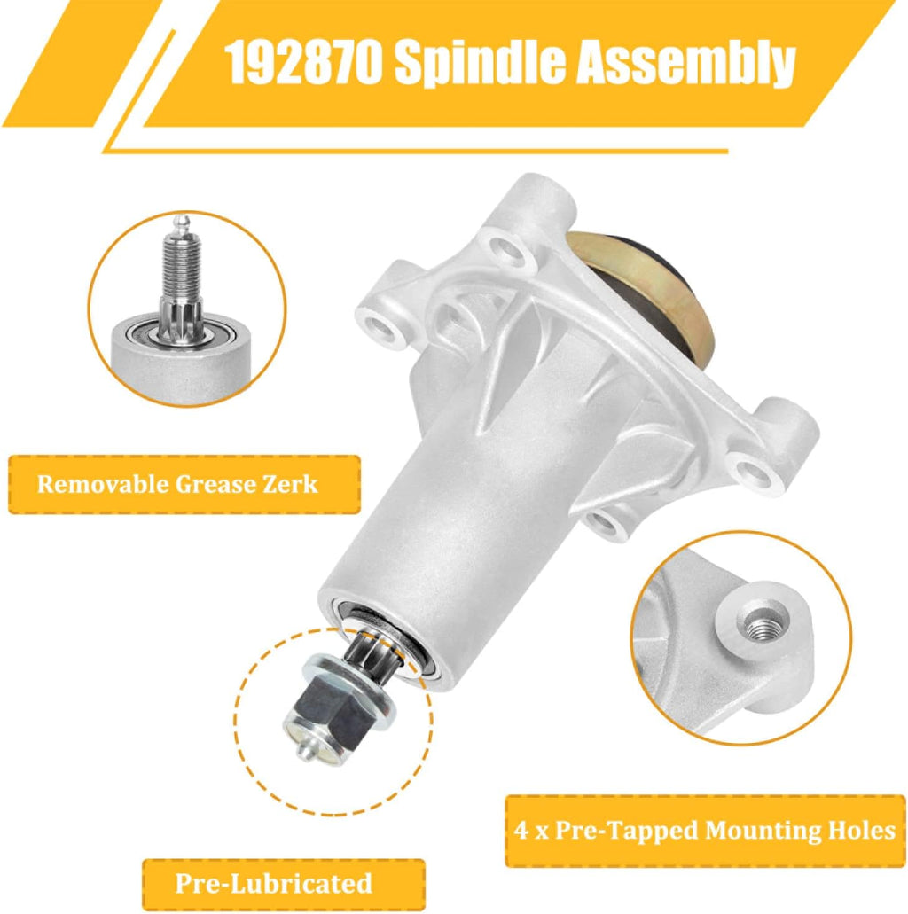 187292 Spindle Assembly with 195945 Pulley for 46" 48" 54" Mower Deck Replaces Ariens 21546238 21546299 Husqvarna