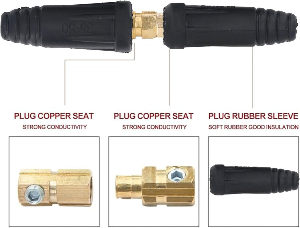 Fabater Welding Cable Quick Connector, 200-300A, DINSE Style, 35-50mm²