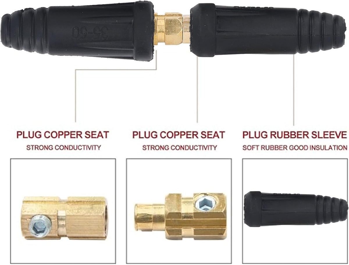 Fabater Welding Cable Quick Connector, 200-300A, DINSE Style, 35-50mm²
