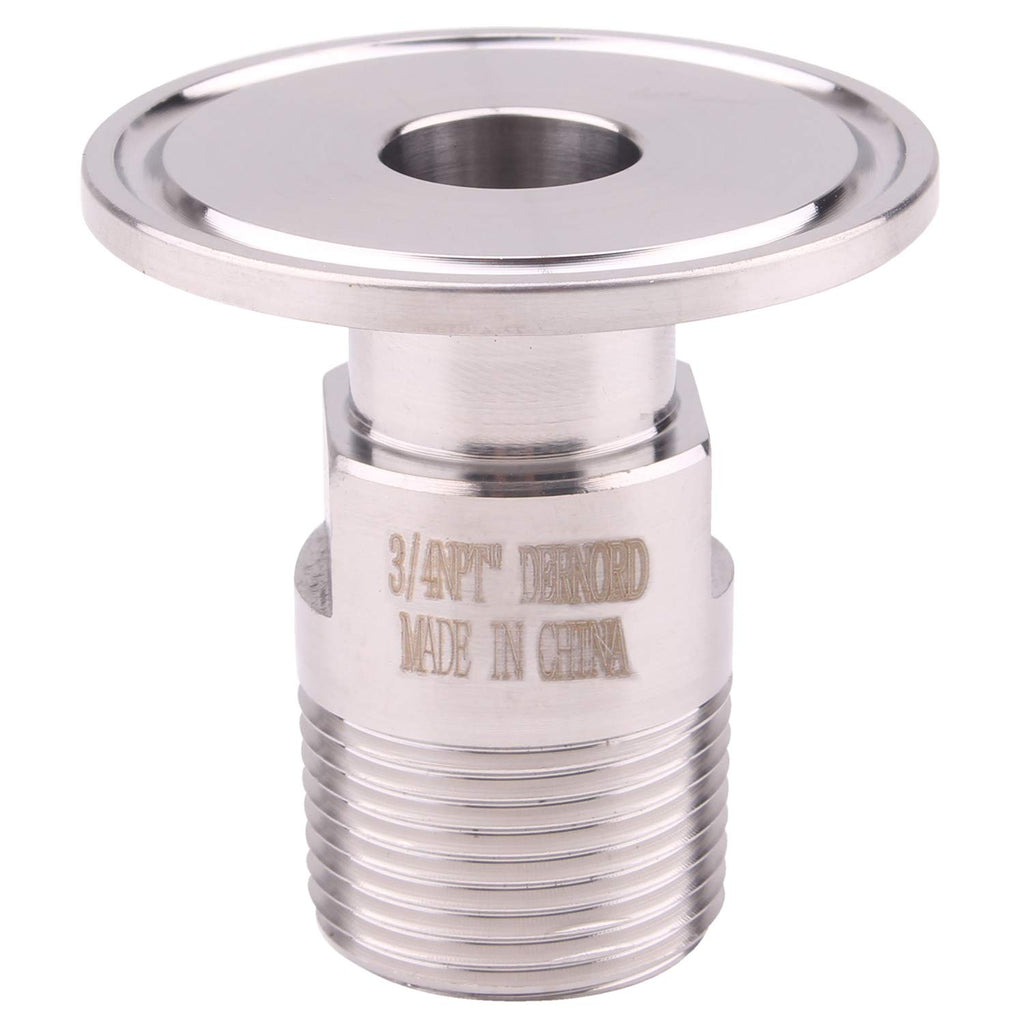 DERNORD 1.5'' Tri clamp Adapter to 3/4 inch MNPT Thread Ferrule Sanitary Pipe Fitting