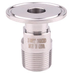DERNORD 1.5'' Tri clamp Adapter to 3/4 inch MNPT Thread Ferrule Sanitary Pipe Fitting