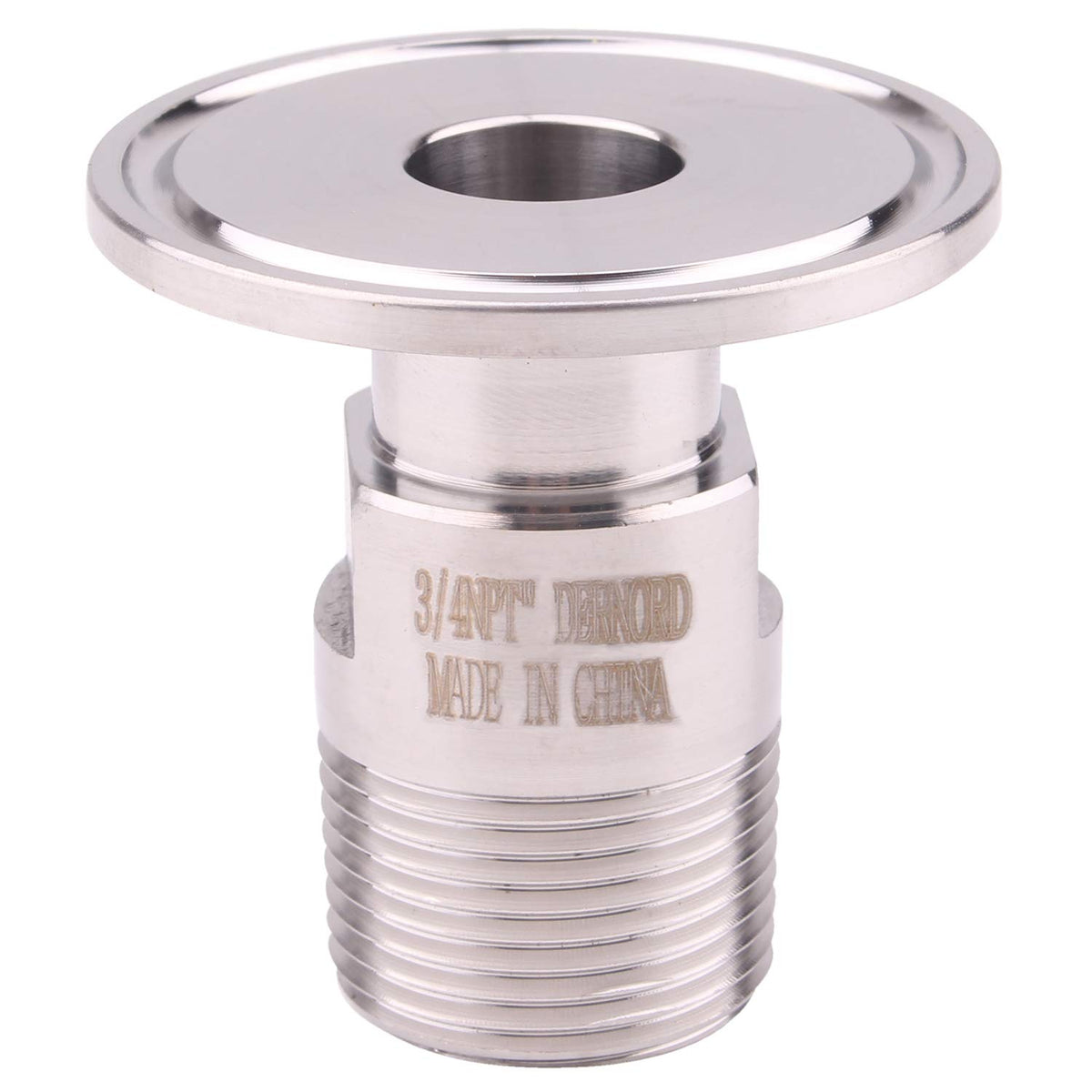 DERNORD 1.5'' Tri clamp Adapter to 3/4 inch MNPT Thread Ferrule Sanitary Pipe Fitting