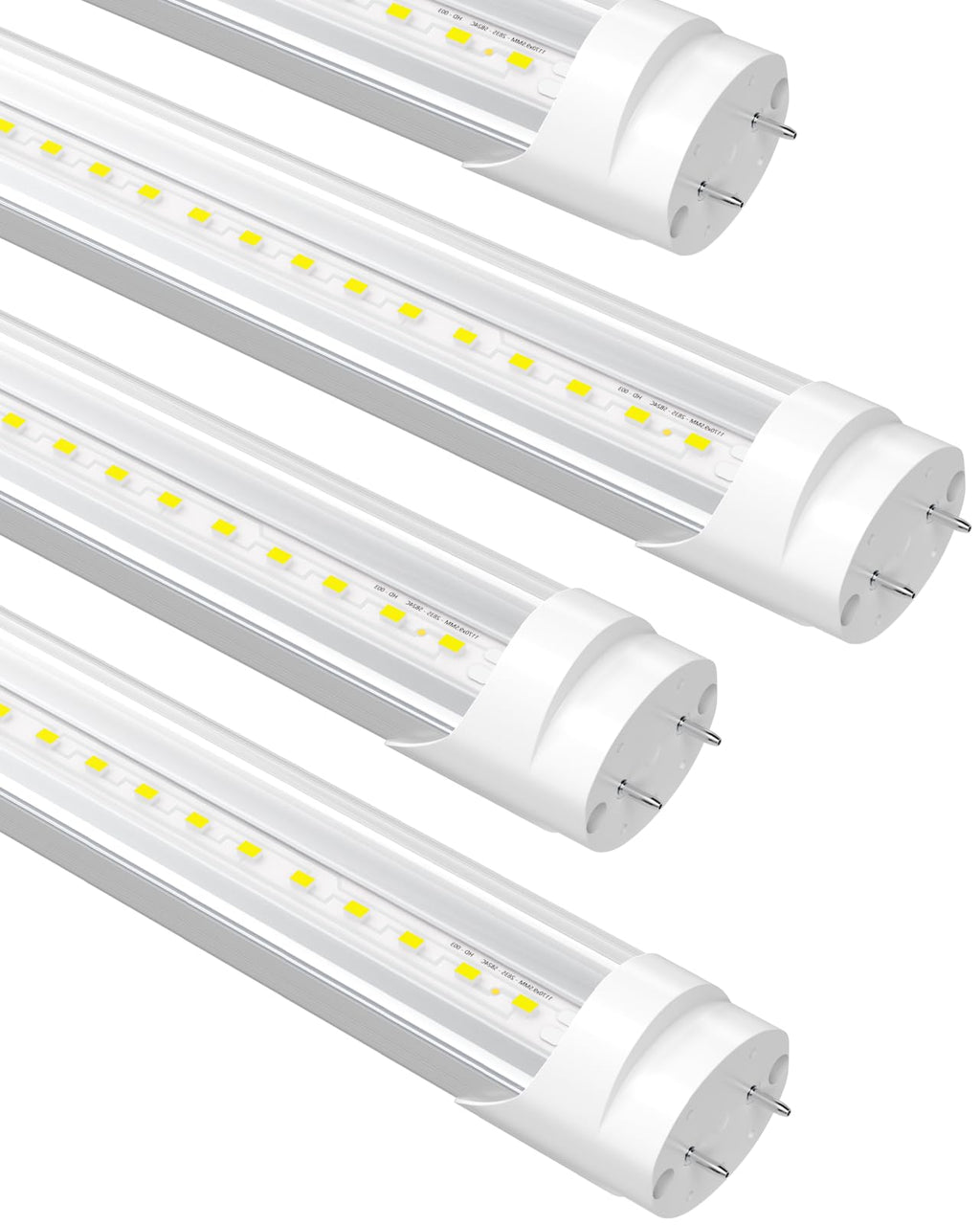 Fluorescent Light Bulbs Replacement 4FT, T8 LED Bulbs 4 Foot Type A+B, 24W (65W Equivalent) 3200LM, 6000K Daylight