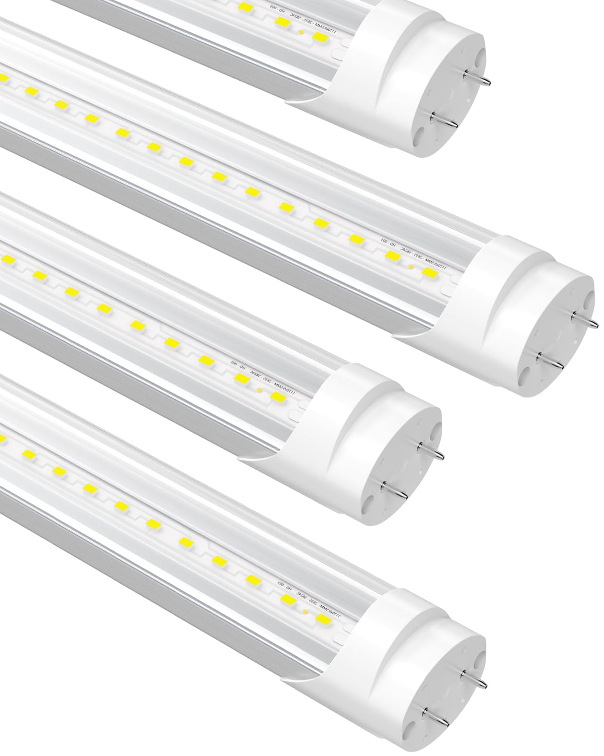 Fluorescent Light Bulbs Replacement 4FT, T8 LED Bulbs 4 Foot Type A+B, 24W (65W Equivalent) 3200LM, 6000K Daylight
