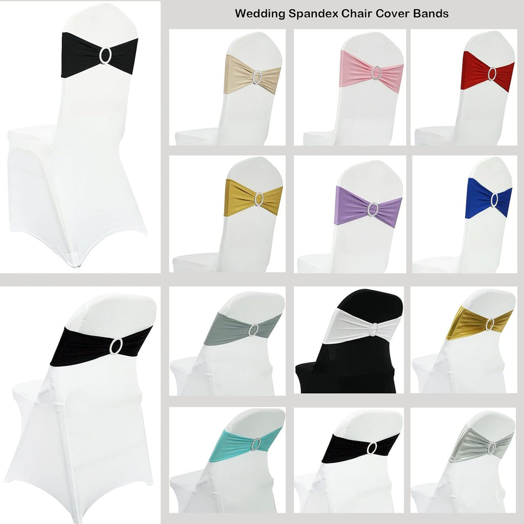 Spandex Chair Sashes Bands, Red, 30PCS