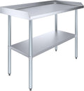 Commercial Work Table with Backsplash and Sidesplashes | Height: 35" | Stainless Steel Prep Table for Kitchen