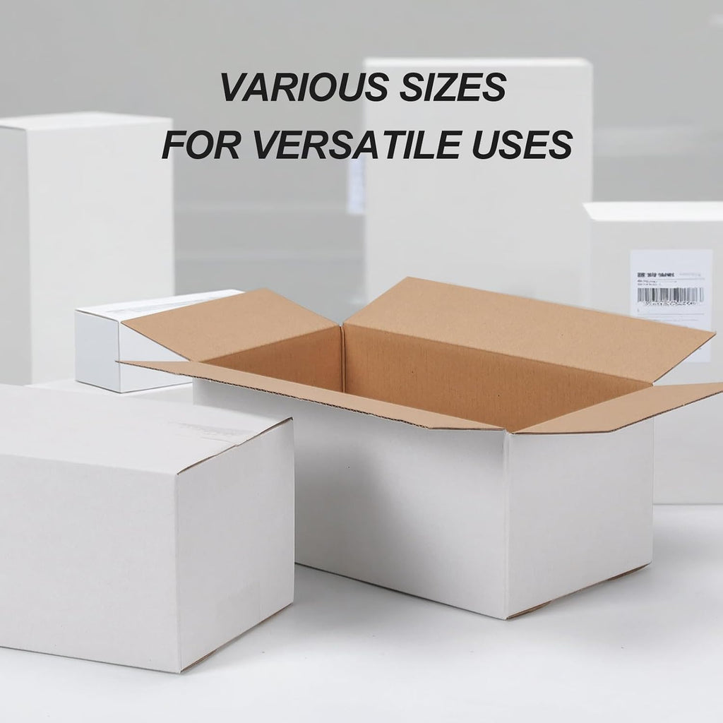 9x5x4 Shipping Boxes Set of 40, White Corrugated Cardboard Box for Mailing Packing Gifts Small Business
