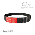390-H-100 H Timing Belt, 39" Length, 1" Width, 0.5" Pitch, 78 Teeth Closed Loop Rubber Timing Belt
