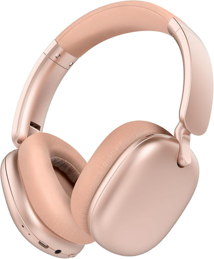 C6 Active Noise Cancelling Headphones, Wireless Over Ear Bluetooth Headphones, 60H Playtime, Lightweight Folding Deep