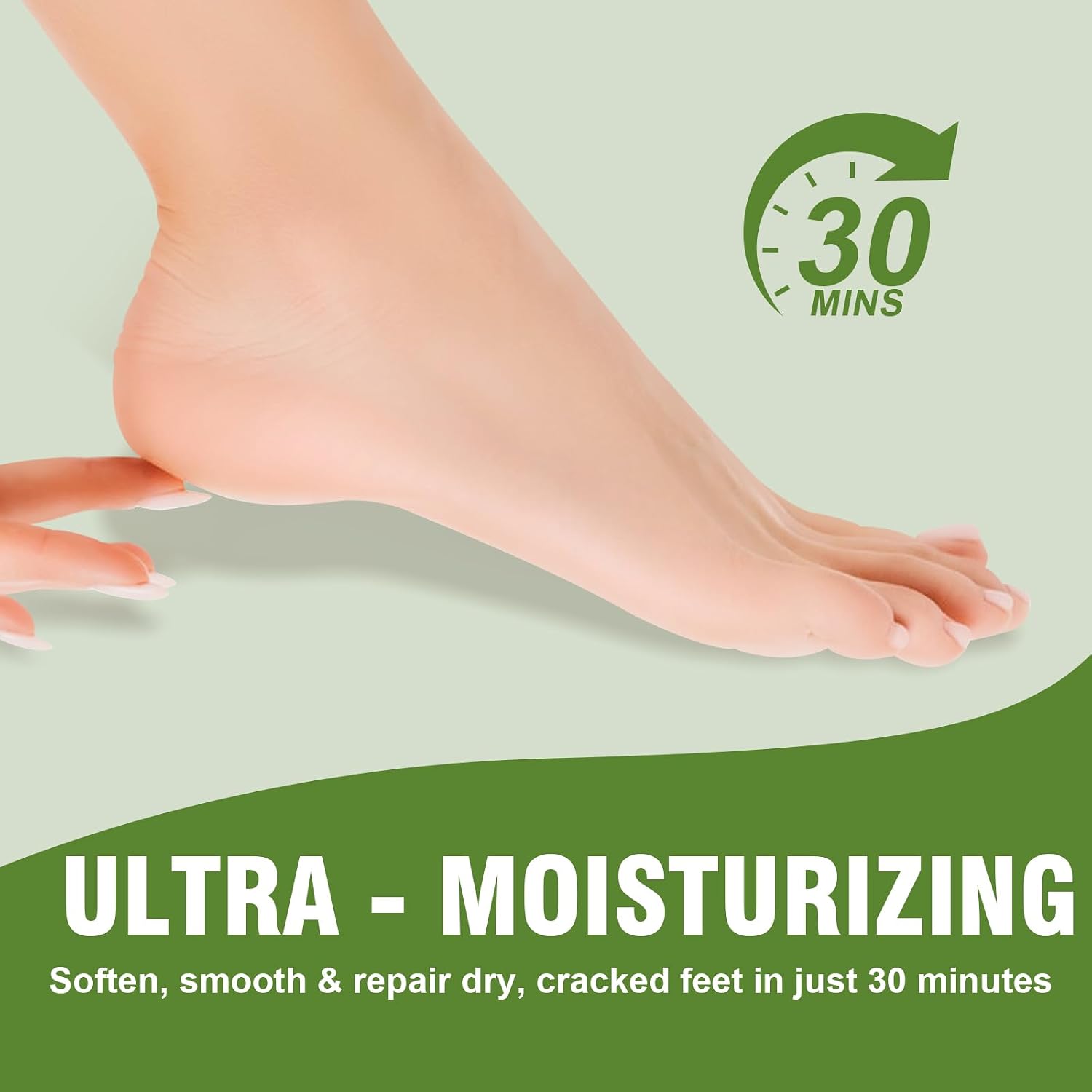 6 Pairs Moisturizing Foot Masks with Shea Butter, Jojoba Oil | Hydrating Foot Mask For Dry Cracked Feet, Moisturizing