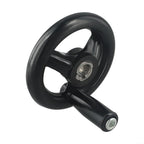 6 Inch Spoke Hand Wheel with Revolving Handle for Lathe Milling Machine - 3/4 Bore Plastic Crank(12x100mm)