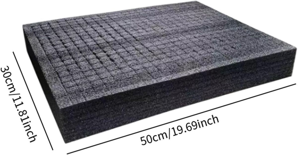 Pick and Pluck Foam Insert, 50x30x4 cm Cuttable Shockproof Foam Pad for Tool Box, Camera Case, and Fragile Item Storage