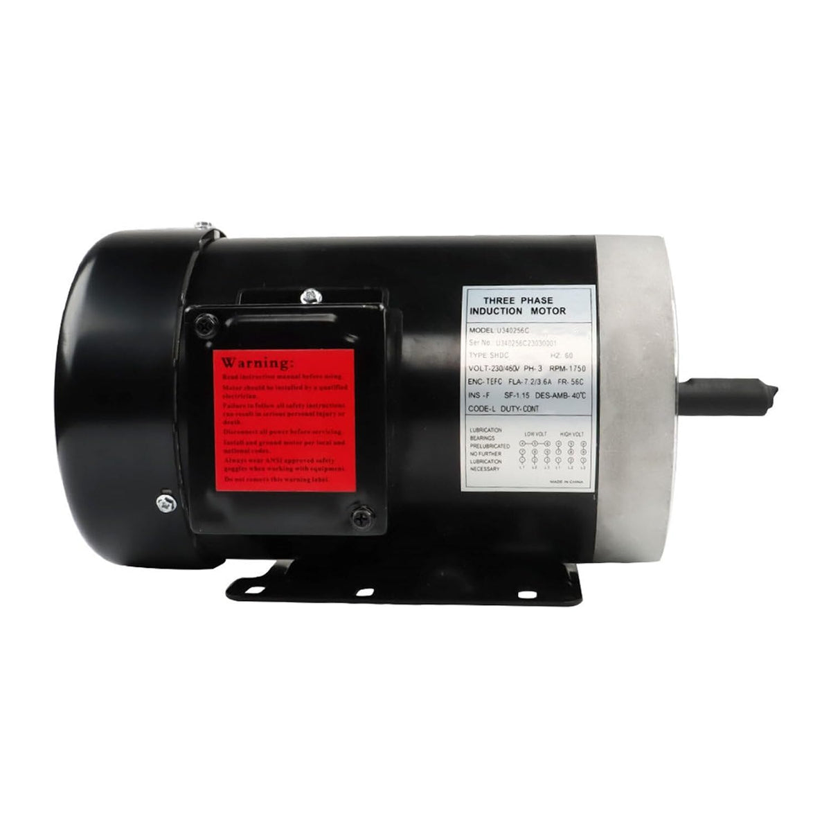 findmall 2 HP Electric Motor 56C Frame 1750RPM 3 Phase Motor General