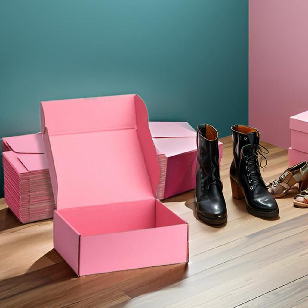 Pink Shipping Boxes 12x9x4 Inches, 20 Pack