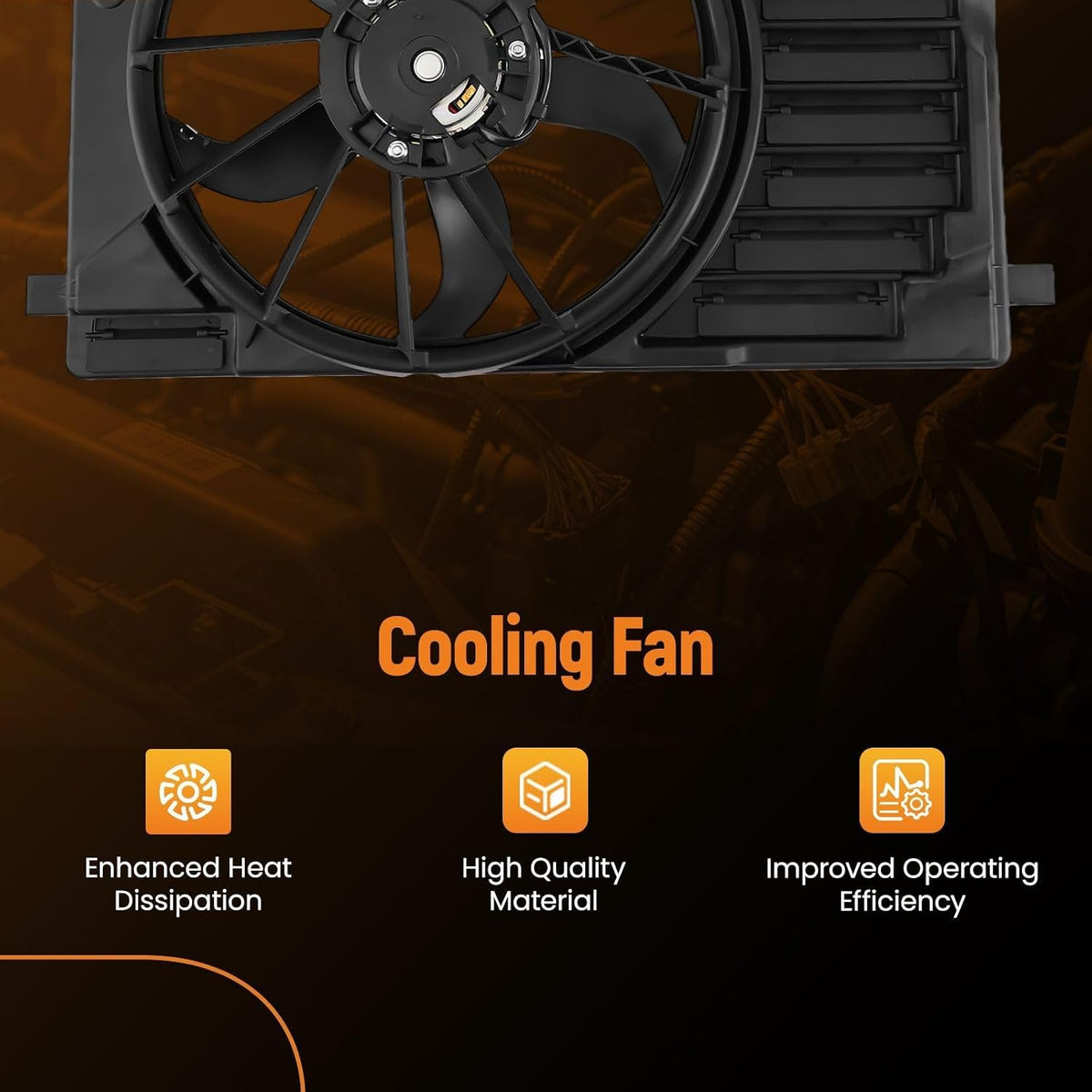 maXpeedingrods Radiator Cooling Fan with Shroud Assembly for Ford Escape 2013-2016 Transit Connect 2014-2022, CV6Z8C607Q CV6Z8C607A FO3115195
