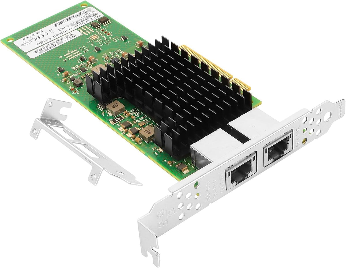 PCIe Ethernet Network Card for Intel X710-T2L X710-AT2 Chipset PCIe 3.0 X8 10Gb Dual Port RJ45 LAN Card Support Windows Server/Windows/Linux/VMware/ESX