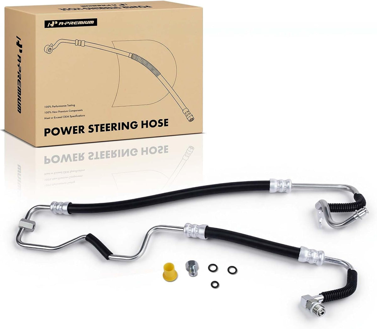 A-Premium Power Steering Pressure Hose Line Assembly, Pump to Gear/Rack