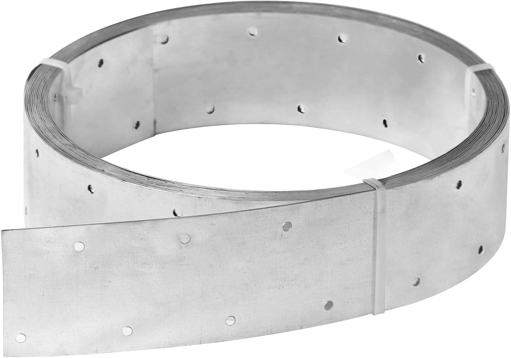 32ft Metal Strapping,2-3/8"Width Perforated Steel Coil Strap