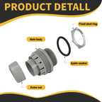HDHAODA Conduit Connectors, 2 Inch, Straight, Grey, 5-Pack