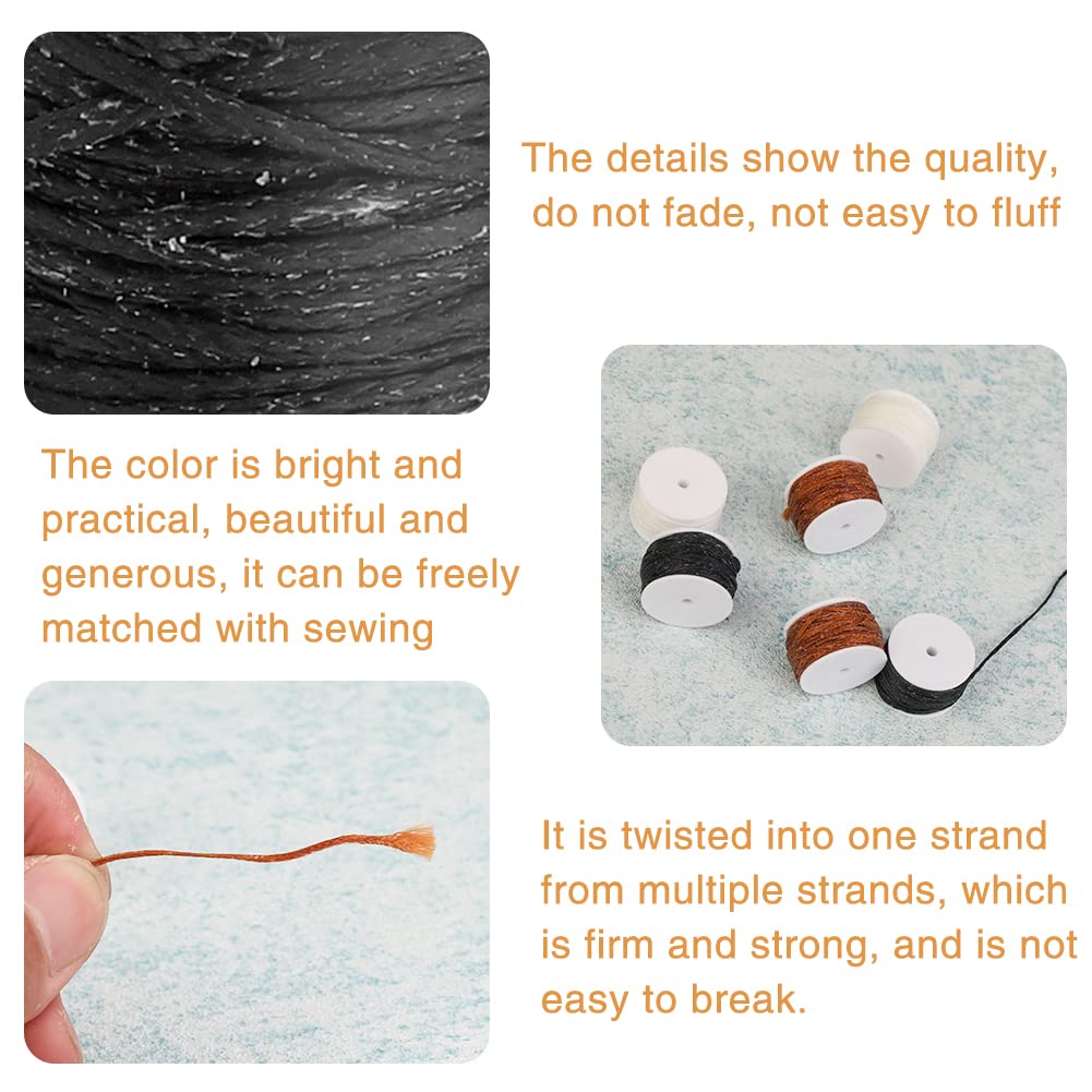 6 Pack Waxed Thread Leather Sewing Thread Stitching Tool