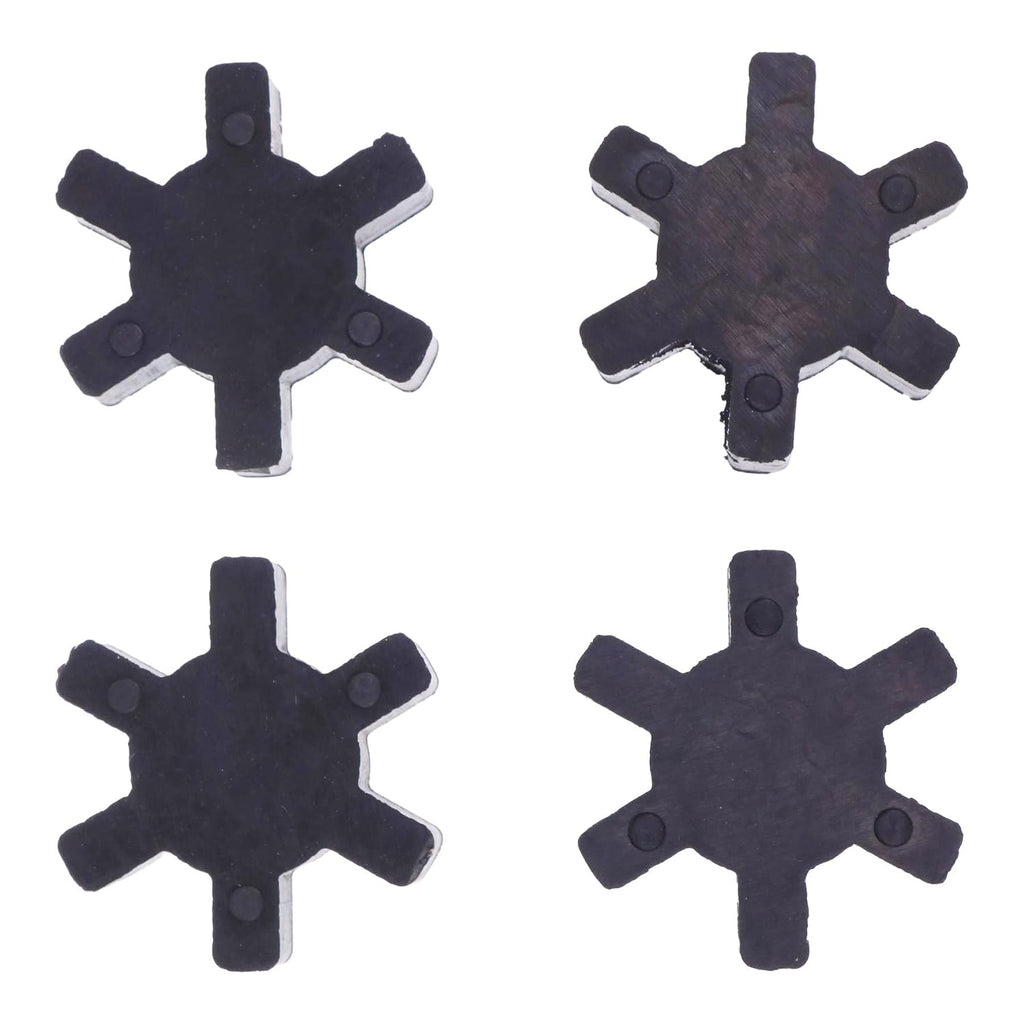 4X Black Flexible Solid Type NBR Rubber Spider Center Inserts Compatible with L075 Lovejoy Martin L Jaw Coupling