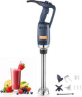 Commercial Immersion Blender, 350W Heavy Duty Hand Mixer, 16 inch Stepless Variable Speed Mixer with Stainless Steel