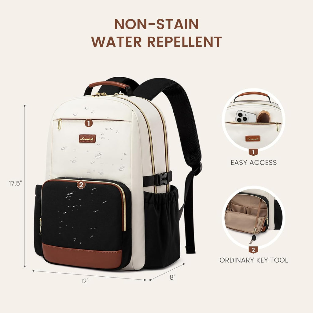 Laptop Backpack for Women with Pouch Pocket for Large Capacity Cup,15.6 Inch Laptop Computer Bag Travel Backpack